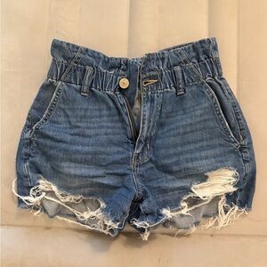 American Eagle Outfitters Blue High Waist Denim Shorts